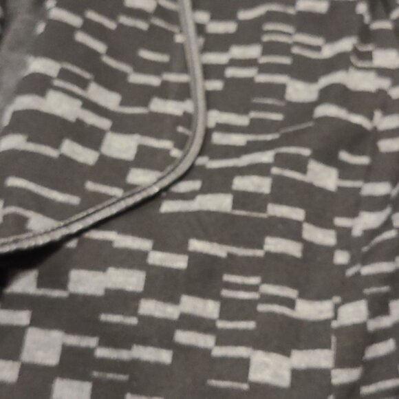 Sandro Paris Crop Open Front Blazer Jacket Black and grey pattern - Picture 4 of 8